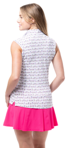 SOLTEK LUX SLEEVELESS PRINT MOCK. BAYBREEZE .  900627P - SanSoleil