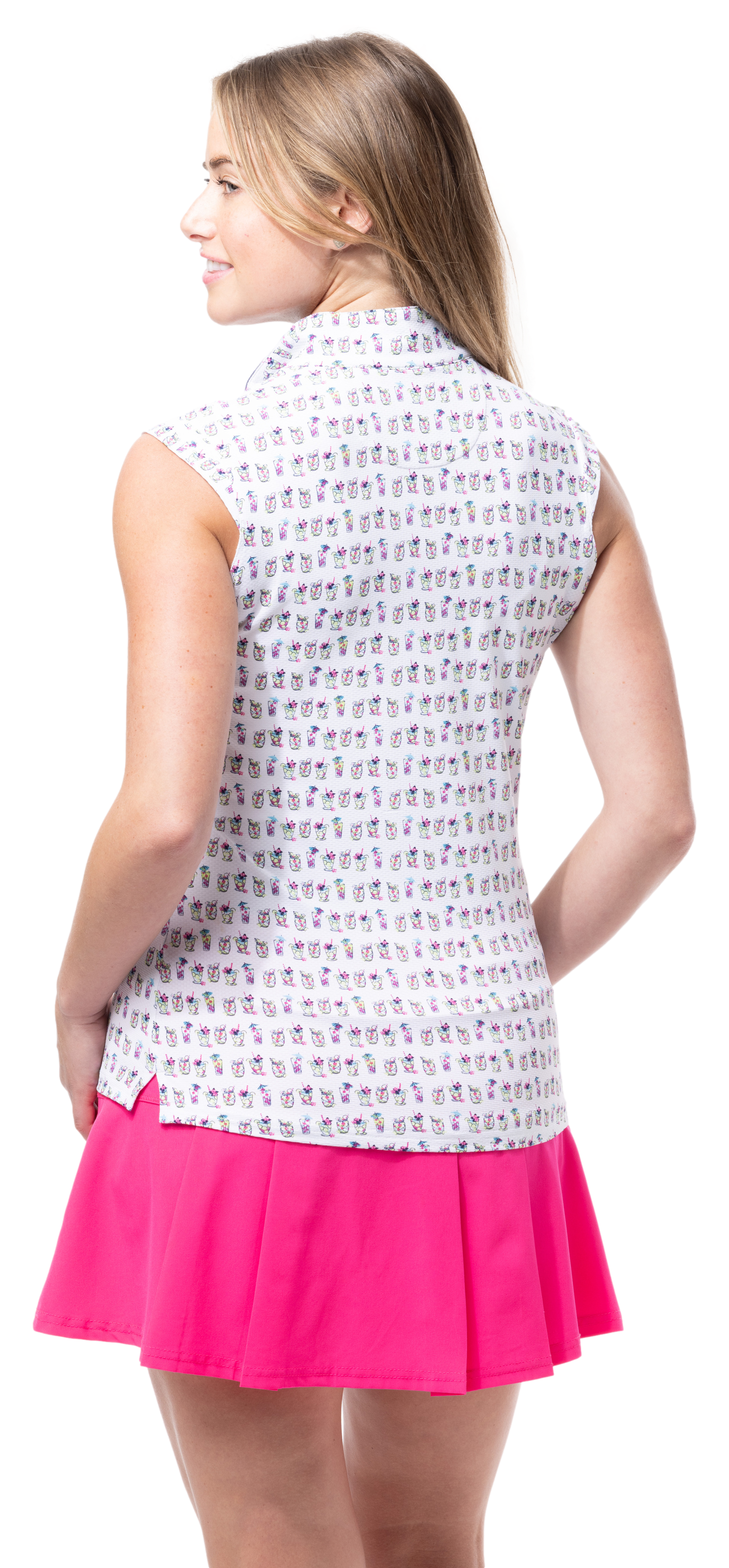 SOLTEK LUX SLEEVELESS PRINT MOCK. BAYBREEZE .  900627P - SanSoleil