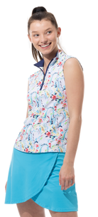 SOLTEK LUX SLEEVELESS PRINT MOCK. CHANTILLY MULTI. 900627P - SanSoleil