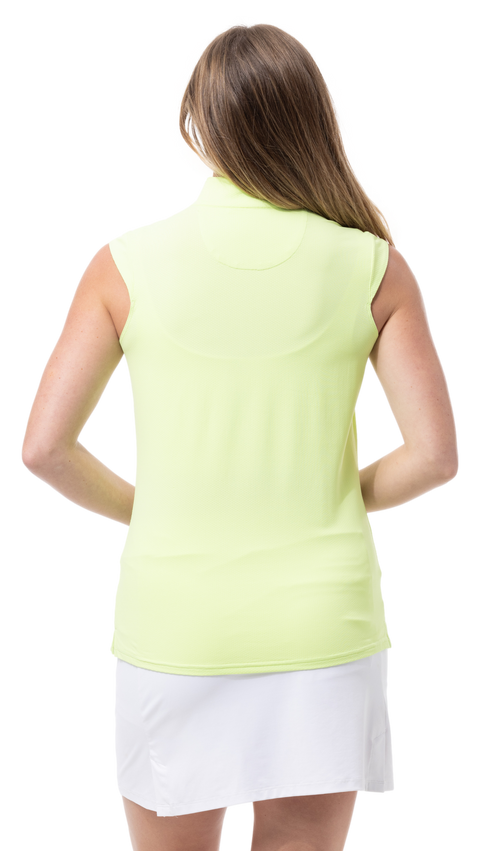 SOLTEK LUX SLEEVELESS SOLID MOCK. LIME.  900627