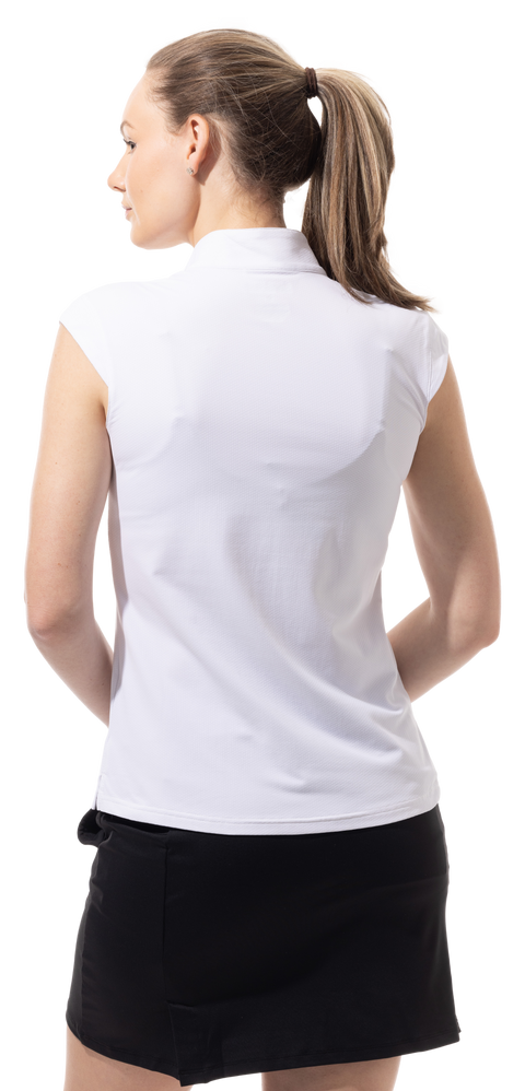 SOLTEK LUX SLEEVELESS SOLID MOCK. WHITE.  900627