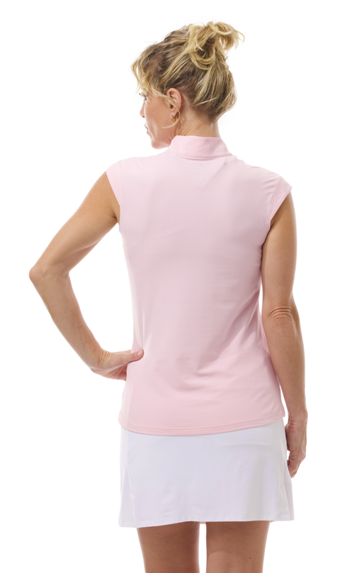 SOLTEK LUX SLEEVELESS SOLID MOCK. BALLET PINK.  900627