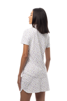 SanSoleil 1/4 Zip Short Sleeve Print Mock. CADDY COOLER. MULTI. 900628 - SanSoleil