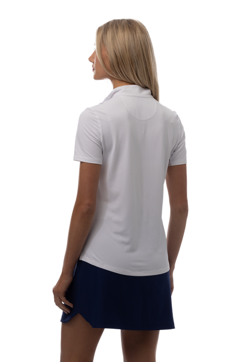 SOLTEK LUX SHORT SLEEVE MOCK. WHITE. 900628S