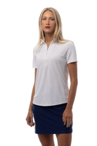 SOLTEK LUX SHORT SLEEVE MOCK. WHITE. 900628S - SanSoleil