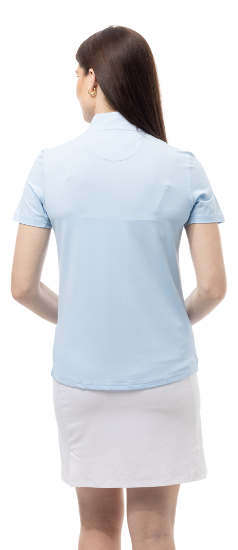 Soltek Lux Short Sleeve Mock. ARTIC BLUE. 900628S