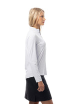 SANSOLEIL 1/4 COOL ULTRA-MESH ZIP MOCK. CHEERS EMB. 900653 - SanSoleil