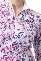 SANSOLEIL COOL ULTRA-MESH ZIP MOCK. DAVINA. PINK. 900653 - SanSoleil