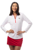 SANSOLEIL COOL ULTRA-MESH ZIP MOCK. MERRY EMB. 900653 - SanSoleil