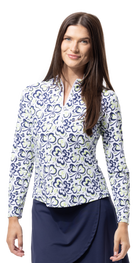 SOLAIR COOL ULTRA-MESH ZIP MOCK. SHAMMY. 900653 - SanSoleil