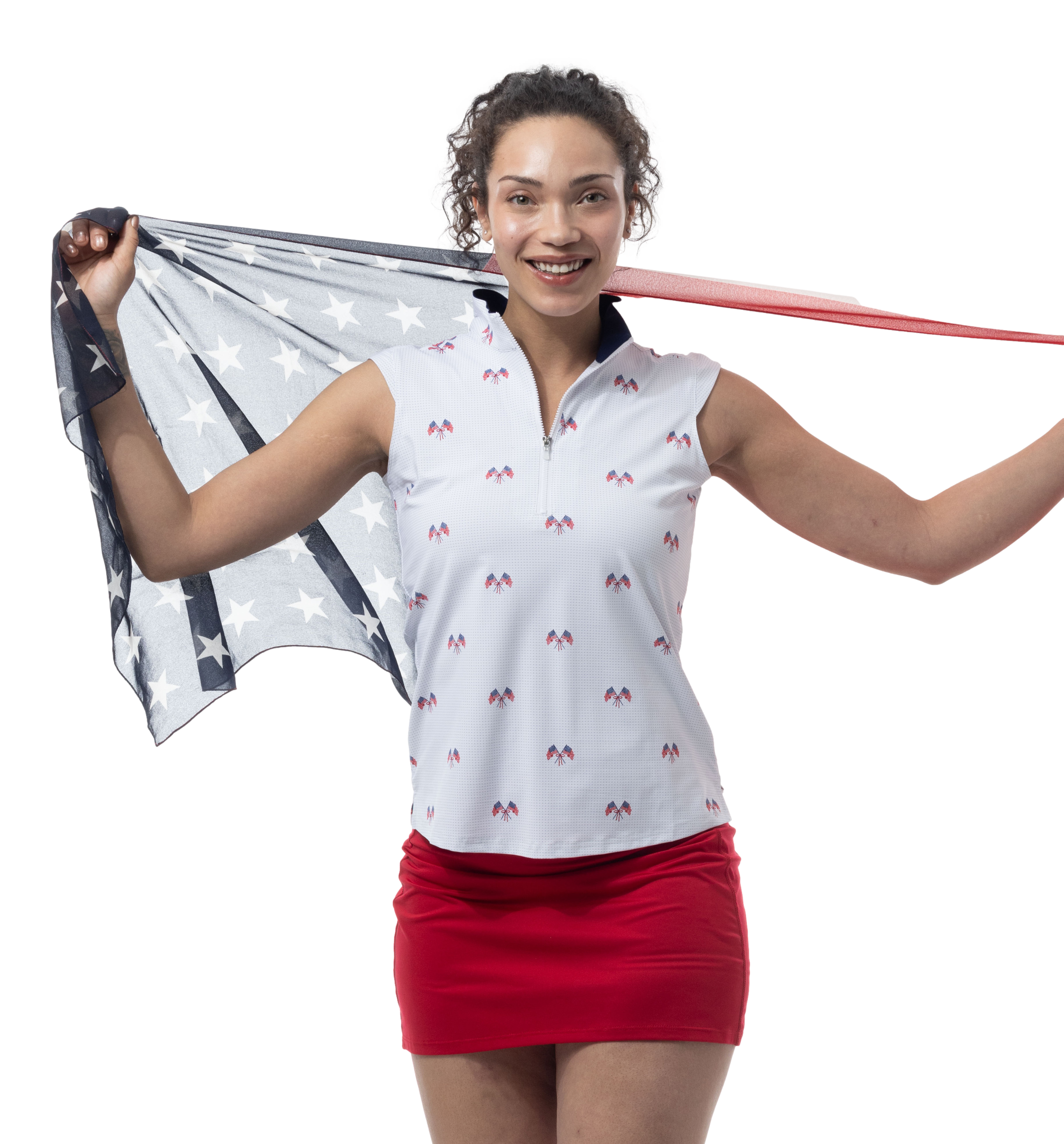COOLING ULTRA-MESH ZIP SLEEVELESS MOCK. PARADE DAY. 900654 - SanSoleil