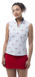 COOLING ULTRA-MESH ZIP SLEEVELESS MOCK. PARADE DAY. 900654 - SanSoleil