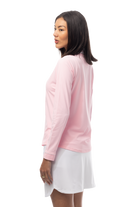 SANSOLEIL TIPPED FIVE-BUTTON PLACKET POLO. PETAL PINK. 900656 - SanSoleil