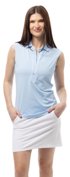 SOLAIR COOL ULTRA-MESH SLEEVELESS POLO. COASTAL BLUE. 900657 - SanSoleil