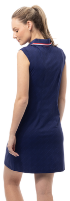 SOLSTYLE COOL SLEEVELESS POLO COLLAR DRESS. BETSY. NAVY. 900725 - SanSoleil