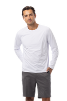 SOLAIR MEN'S CREW NECK W/MESH. WHITE. 900825C - SanSoleil