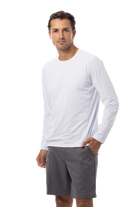 SOLAIR MEN'S CREW NECK W/MESH. WHITE. 900825C - SanSoleil