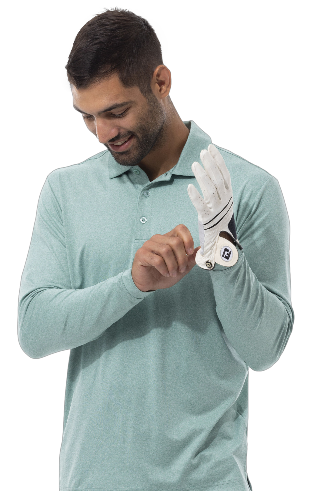 MEN'S SOLTEK ICE HEATHER POLO. MELANGE SPRUCE GREEN.  900835 - SanSoleil