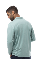 MEN'S SOLTEK ICE HEATHER POLO. MELANGE SPRUCE GREEN.  900835 - SanSoleil