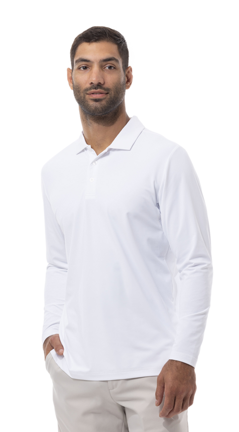 MEN'S SOLTEK ICE POLO. WHITE.  900835 - SanSoleil