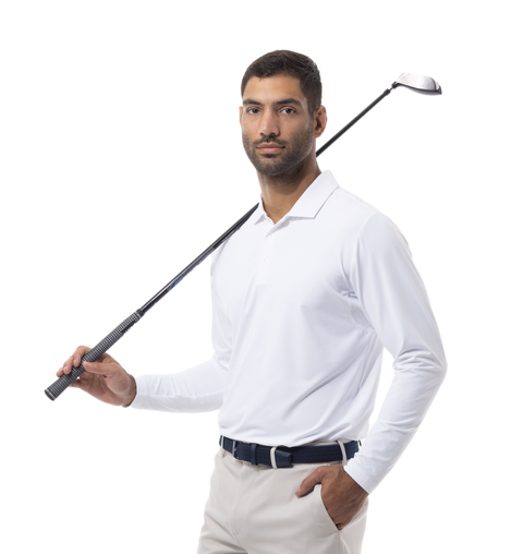 MEN'S SOLTEK ICE POLO. WHITE.  900835 - SanSoleil