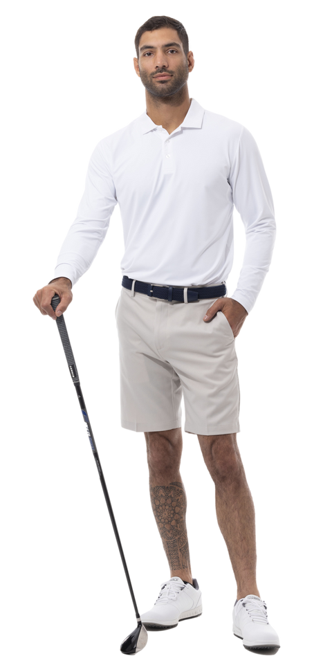 MEN'S SOLTEK ICE POLO. WHITE.  900835 - SanSoleil