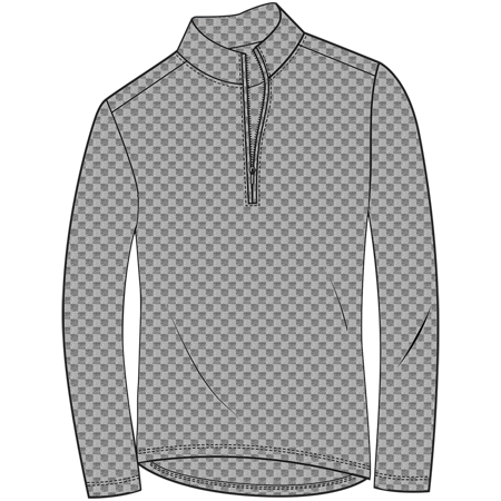 MEN'S SOLTEK ICE CHECK 1/4 ZIP MOCK. MELANGE DOVE CHECK.  900838