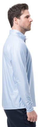 MEN'S SOLTEK ICE CHECK 1/4 ZIP MOCK. MELANGE MALIBU CHECK.  900838 - SanSoleil