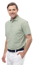 MEN'S SOLAIR COOL PRINT POLO. WINNERS CUP. MOSS. 900840A - SanSoleil