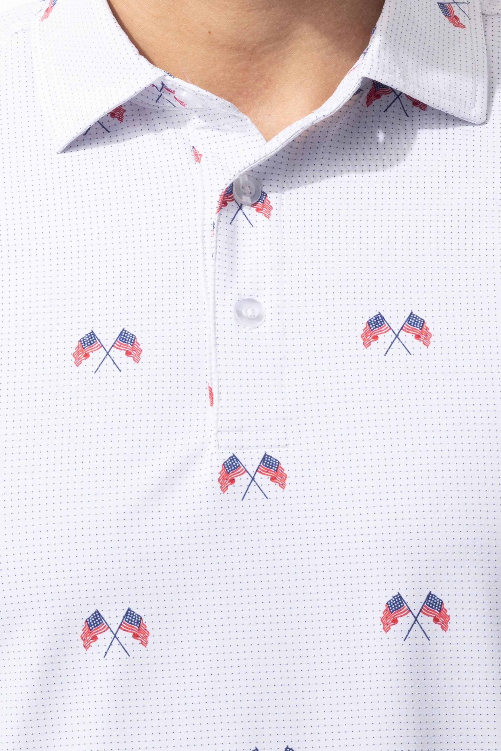 MEN'S SOLAIR COOL PRINT POLO. AMERICA 250. 900840A - SanSoleil