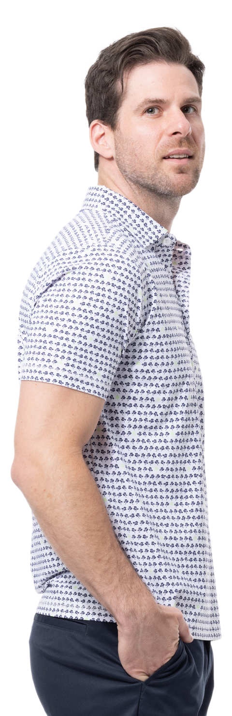 MEN'S SOLAIRCOOL SHORT SLEEVE PRINT POLO. LUCKY BREAK - 900840A