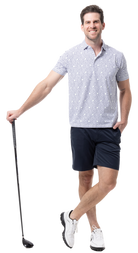 MEN'S SOLAIR COOL PRINT POLO. LUCKY BREAK.  900840A - SanSoleil