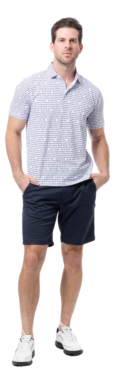 MEN'S SOLAIRCOOL SHORT SLEEVE PRINT POLO. LUCKY BREAK - 900840A