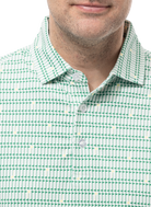 SANSOLEIL MEN'S SHORT SLEEVE PRINT POLO. MASTERMIND. GREEN.  900840 - SanSoleil