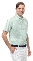 SANSOLEIL MEN'S SHORT SLEEVE PRINT POLO. MASTERMIND. GREEN.  900840 - SanSoleil