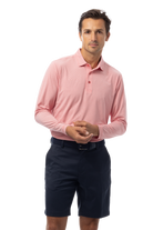 MEN'S SOLMELANGE ICE MINI-STRIPE POLO. RED-WHITE. 900841MM - SanSoleil