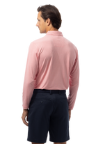 MEN'S SOLMELANGE ICE MINI-STRIPE POLO. RED-WHITE. 900841MM - SanSoleil