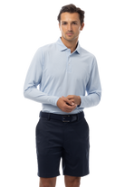 MEN'S SOLMELANGE ICE MINI-STRIPE POLO. MALIBU.  900841MM - SanSoleil