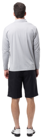 MEN'S SOLMELANGE ICE MINI-STRIPE POLO. DOVE.  900841MM - SanSoleil