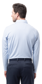 MEN'S SOLMELANGE ICE MINI-STRIPE POLO. MALIBU.  900841MM - SanSoleil