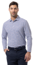 Soltek Ice Long Sleeve Polo 900841-Us Ale Print