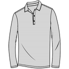 MEN'S SOLMELANGE ICE MINI-STRIPE POLO. DOVE.  900841MM - SanSoleil