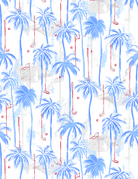 SOLCOOL 1/4 ZIP MOCK. GOLF PARADISE. BLUE. 900463 - SanSoleil