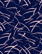 SOLSHINE PRINT 1/4 ZIP MOCK. HALLEY. NAVY ROSE GOLD. 900320 - SanSoleil