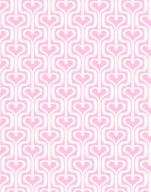 SANSOLEIL 1/4 ZIP PRINT MOCK. HEARTSTRINGS. PINK. 900621 - SanSoleil
