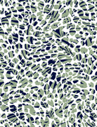 SANSOLEIL SOLMELANGE 1/4 ZIP PRINT MOCK. JUNGLE CAT. MOSS.  900453P - SanSoleil