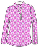 SOLCOOL 1/4 ZIP MOCK. GINKO. ORCHID. 900463 - SanSoleil