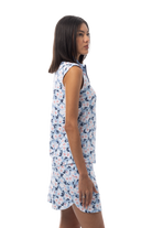 SANSOLEIL COOL ULTRA-MESH ZIP SLEEVELESS MOCK. PUTTERCUP. BLUE 900654 - SanSoleil