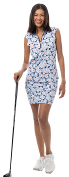 SANSOLEIL 17" GOLF SKORT. PUTTERCUP. BLUE. 900225 - SanSoleil