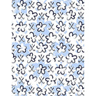 SanSoleil SolTek LUX sleeveless shirt with blue fairway flowers print, short sleeve, 1/4 zip, stylish golf apparel.